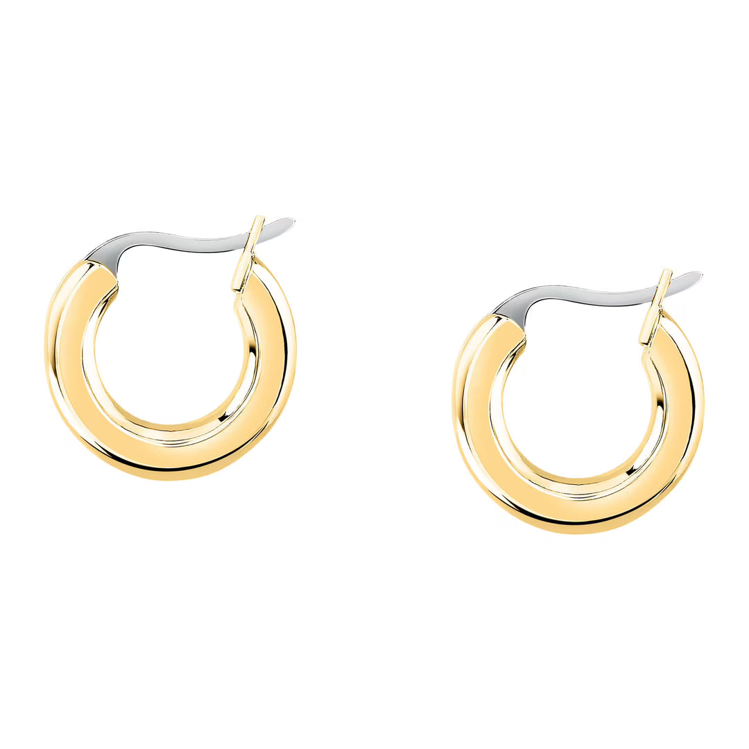 Закопчалка тип hinged на позлатена стоманена халка Morellato SAUP34, близък план.