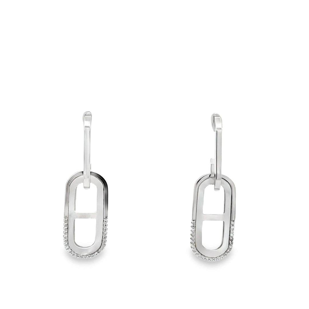 елегантни сребърни обеци тип халки, изработени от истинско сребро проба 925 RE1357