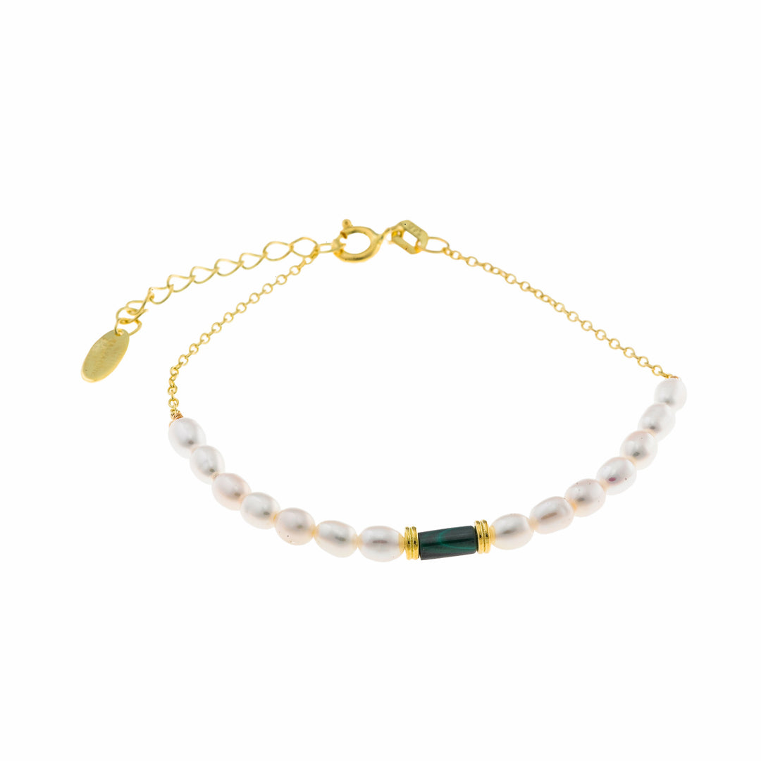 Дамска гривна от сребро и сладководни перли. 272P0019