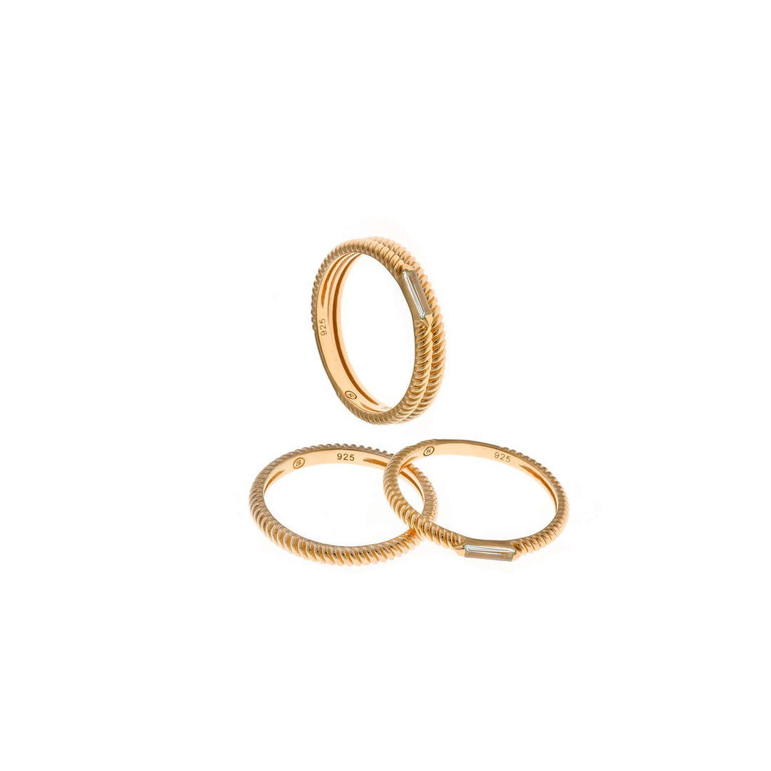 Сребърен двоен дамски пръстен с аква зелен циркон. 136S0421