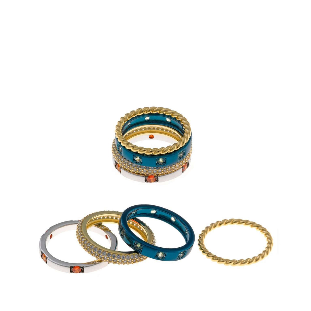 damski-chetvoren-prasten-srebro-zlatno-rodievo-pokritie-tsvetni-tsirkoni-salvatore-plata-boho-211S0236-2