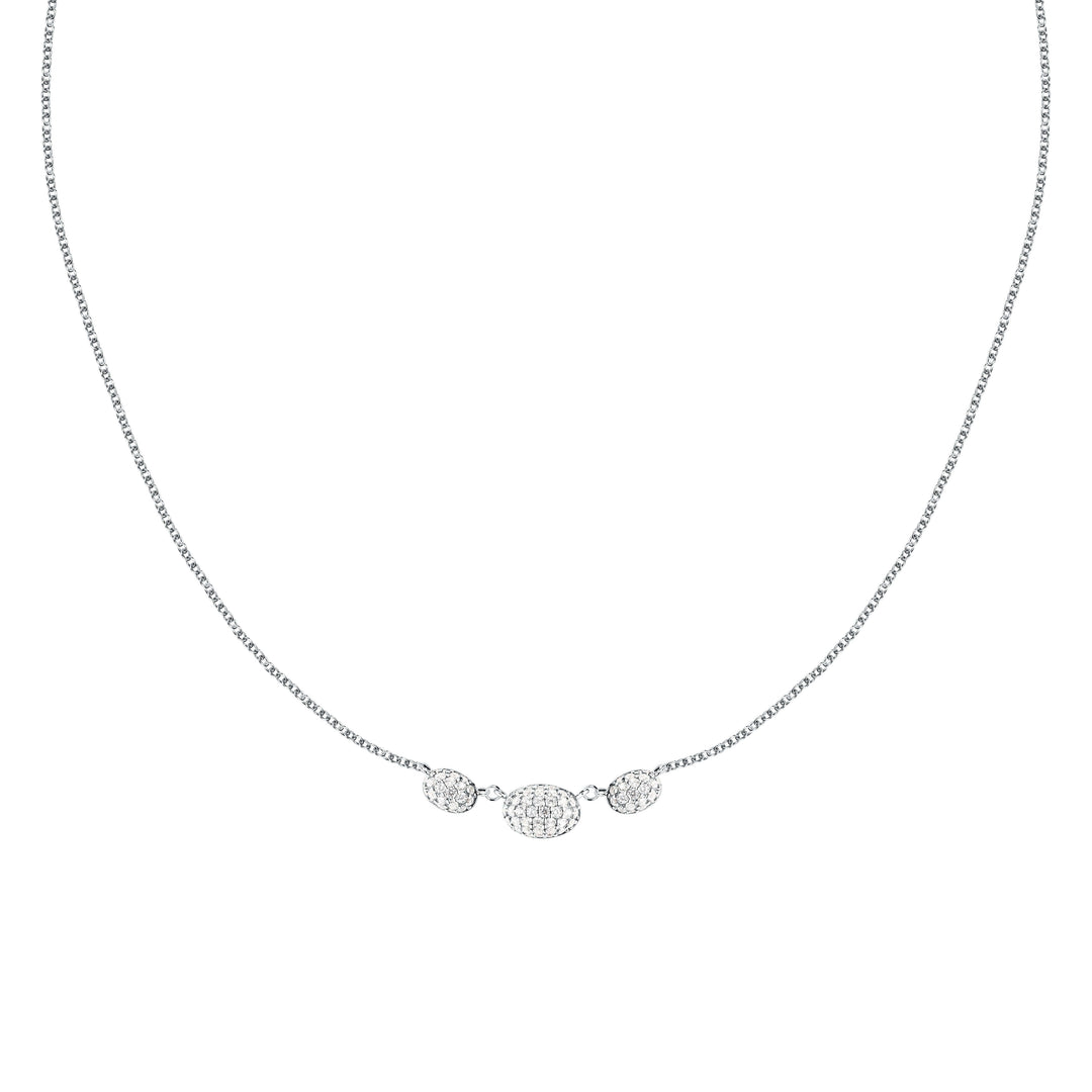 Дамско сребърно колие от Morellato Pave - SAZB03 с инкрустирани циркони.