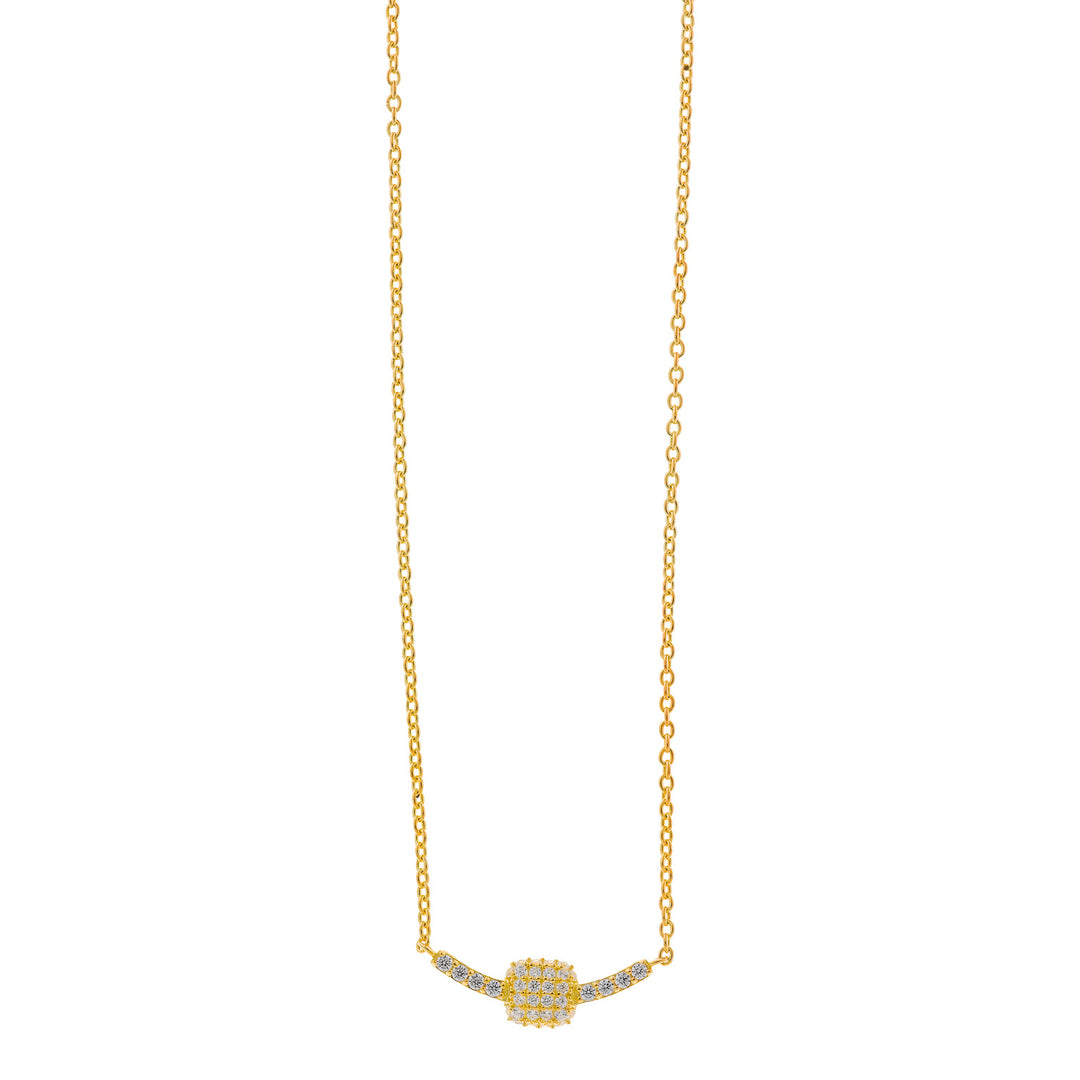 Дамско колие със златно покритие и фини циркони. 272C0051 Salvatore plata