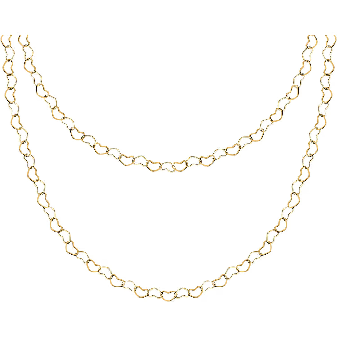 дамско стоманено колие с pvd златно покритие