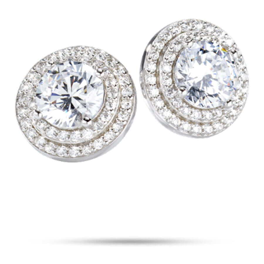 Обеци Morellato Tesori. Дамски обеци изработени от сребро 925 с родиево покритие и инкрустирани Циркони.