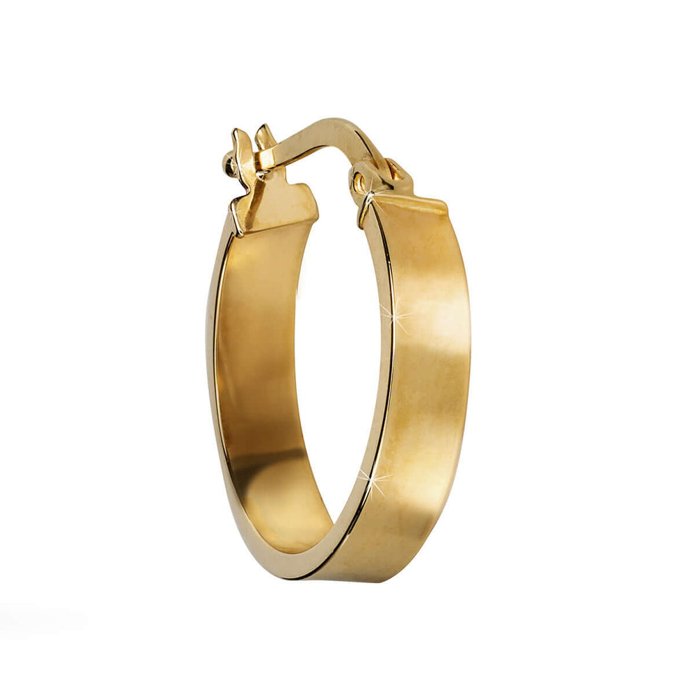 Дамски обеци халки, изработени от злато 14К. Размер 18 мм.