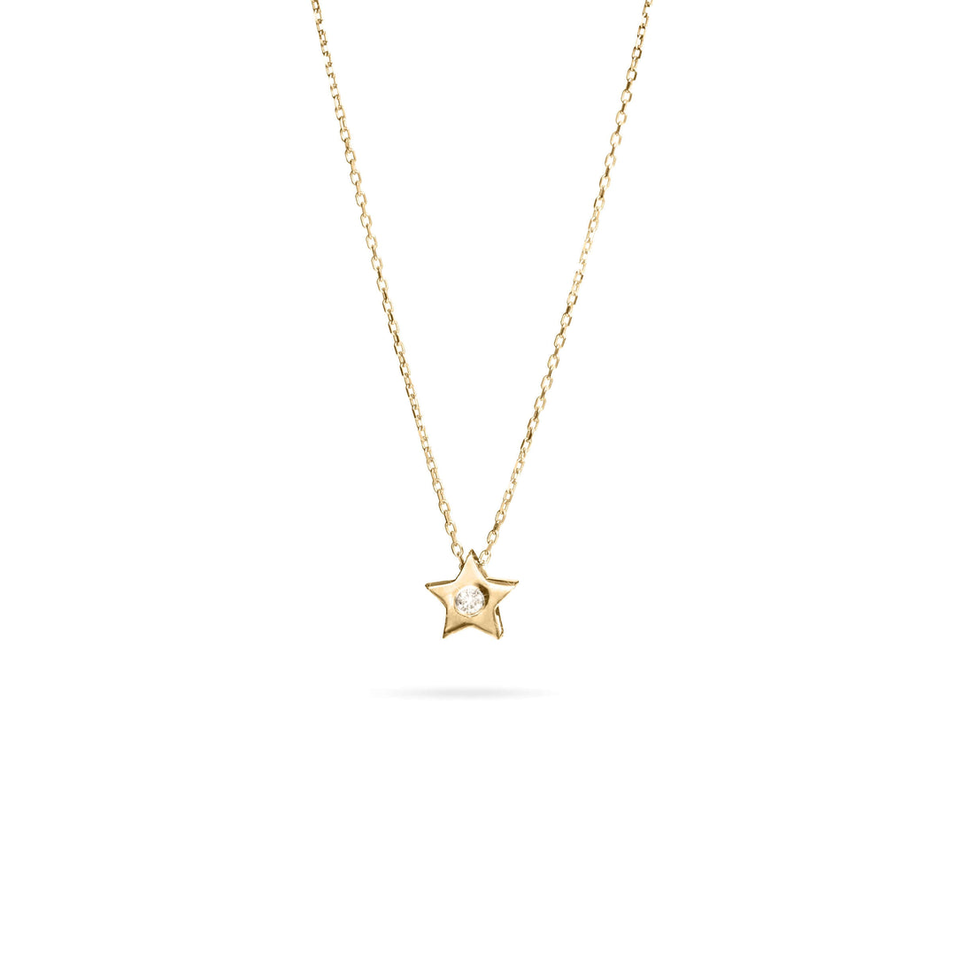 Дамско колие Senso Diamonds My first diamond злато 14k звезда с диамант 0.03 ct
