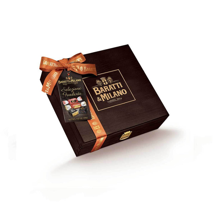 Candies Pralines dark wooden box - 0.280 g.