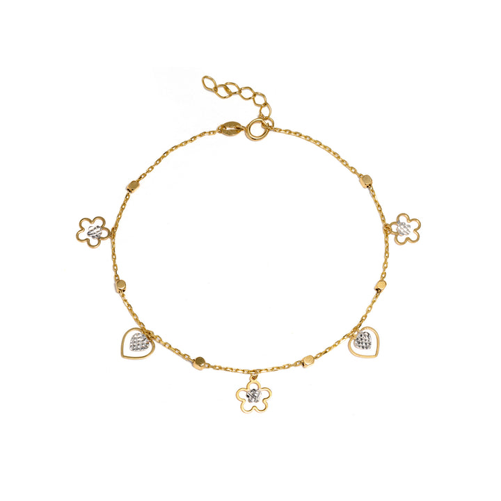 BRACELET Senso Gold Hearts and Flowers