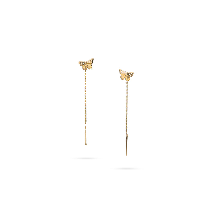 Women's gold butterfly earrings | Senso Gold Shine