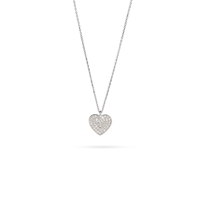 Колие Senso Gold White Gold with Heart