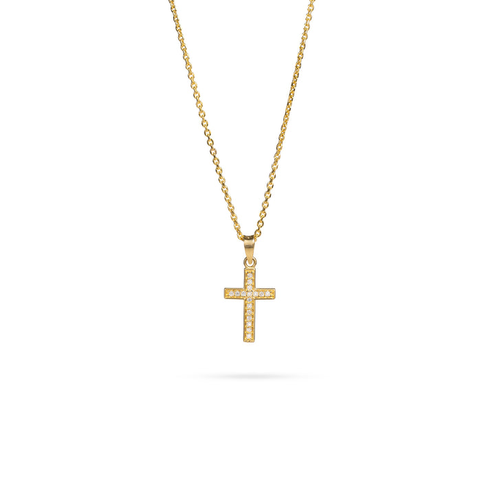 Колие Senso Gold Cross with Crystals