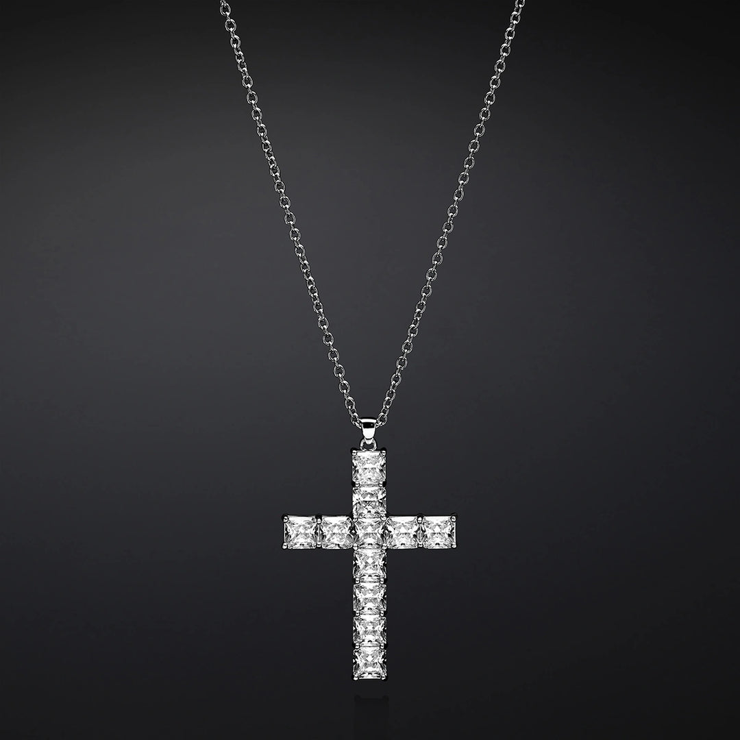 Women's necklace with a cross and zircons | Crosses Chiara Ferragni