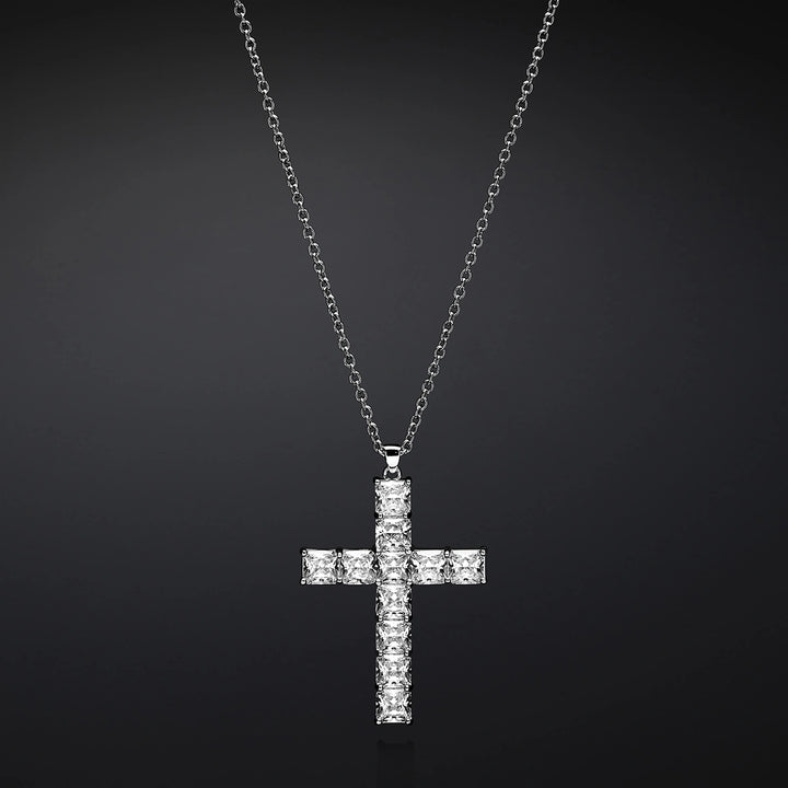 Women's necklace with a cross and zircons | Crosses Chiara Ferragni