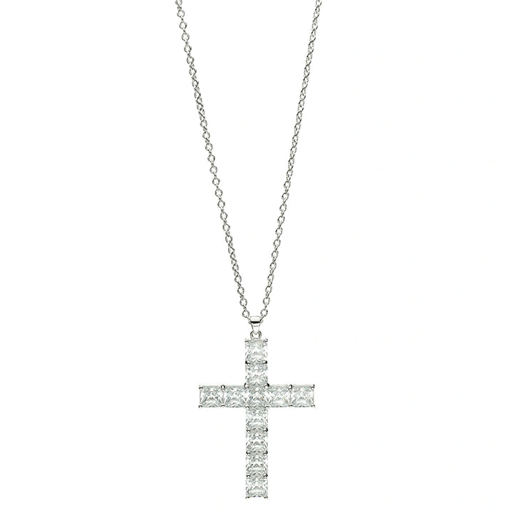 Women's necklace with a cross and zircons | Crosses Chiara Ferragni