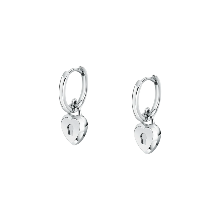 Дамски обеци Karl Lagerfeld сърце катинар, стомана