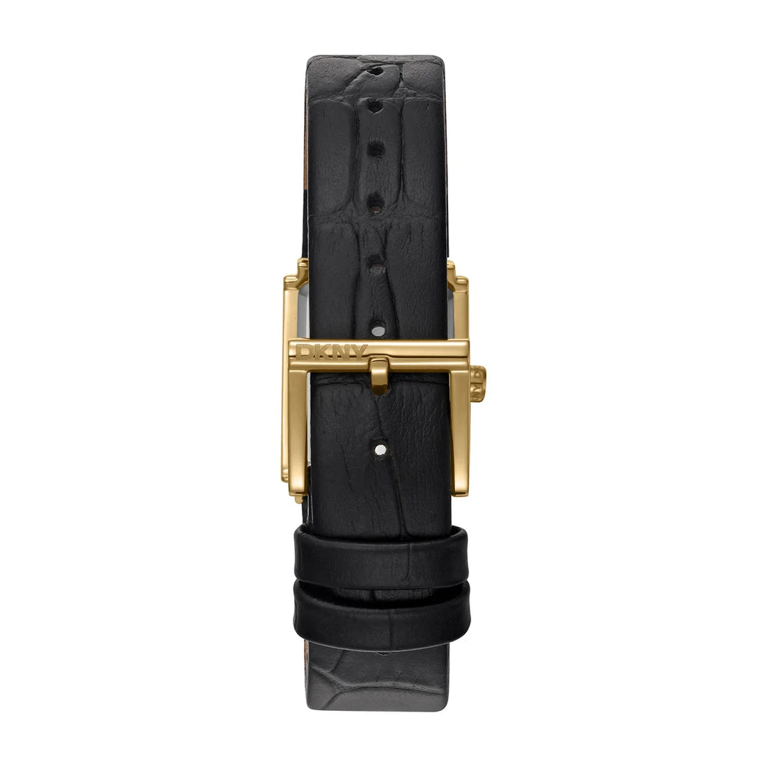 Дамски часовник DKNY Everyday – закопчалка и черен кожен ремък, модел DK1L121L0025
