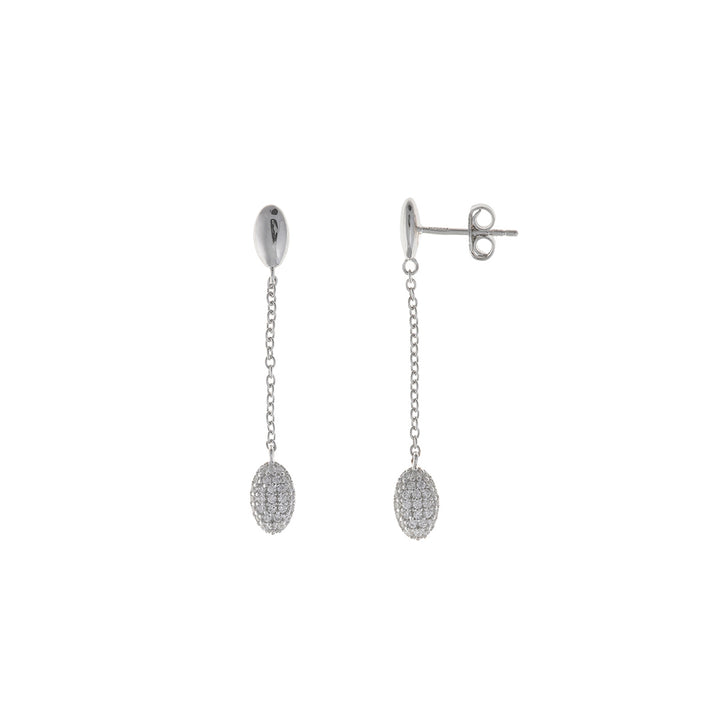 Salvatore Plata Wedding Women's Silver Dangle Earrings with Zirconia