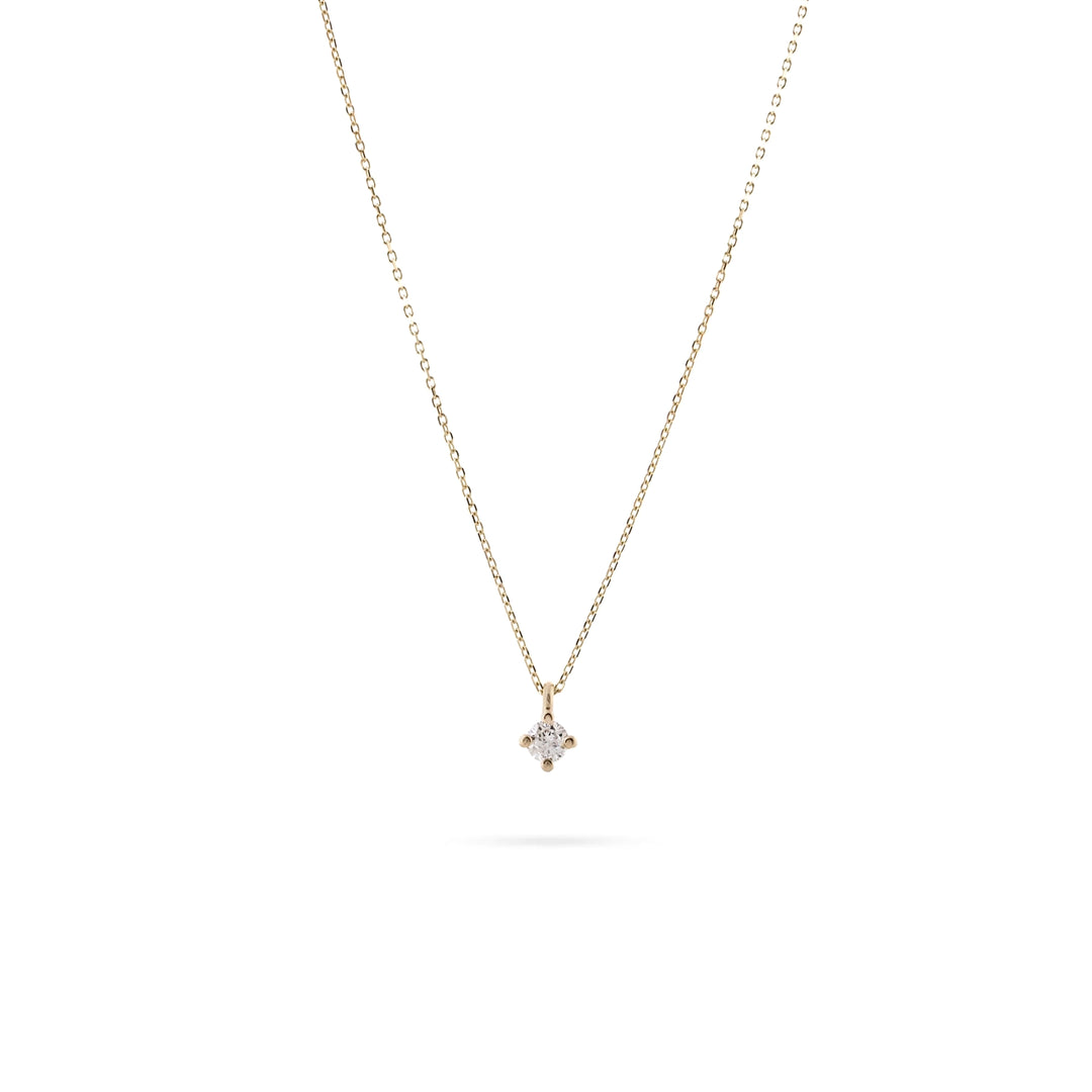 Дамско златно колие с инкрустиран диамант 0.09ct