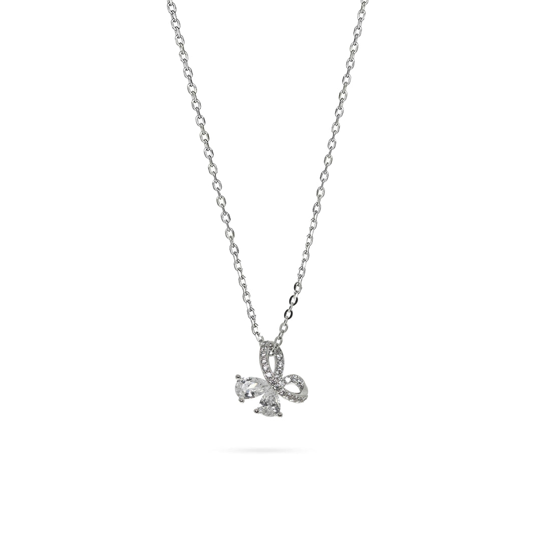 Сребърно колие с пеперуда с кристали. Senso SIlver 
