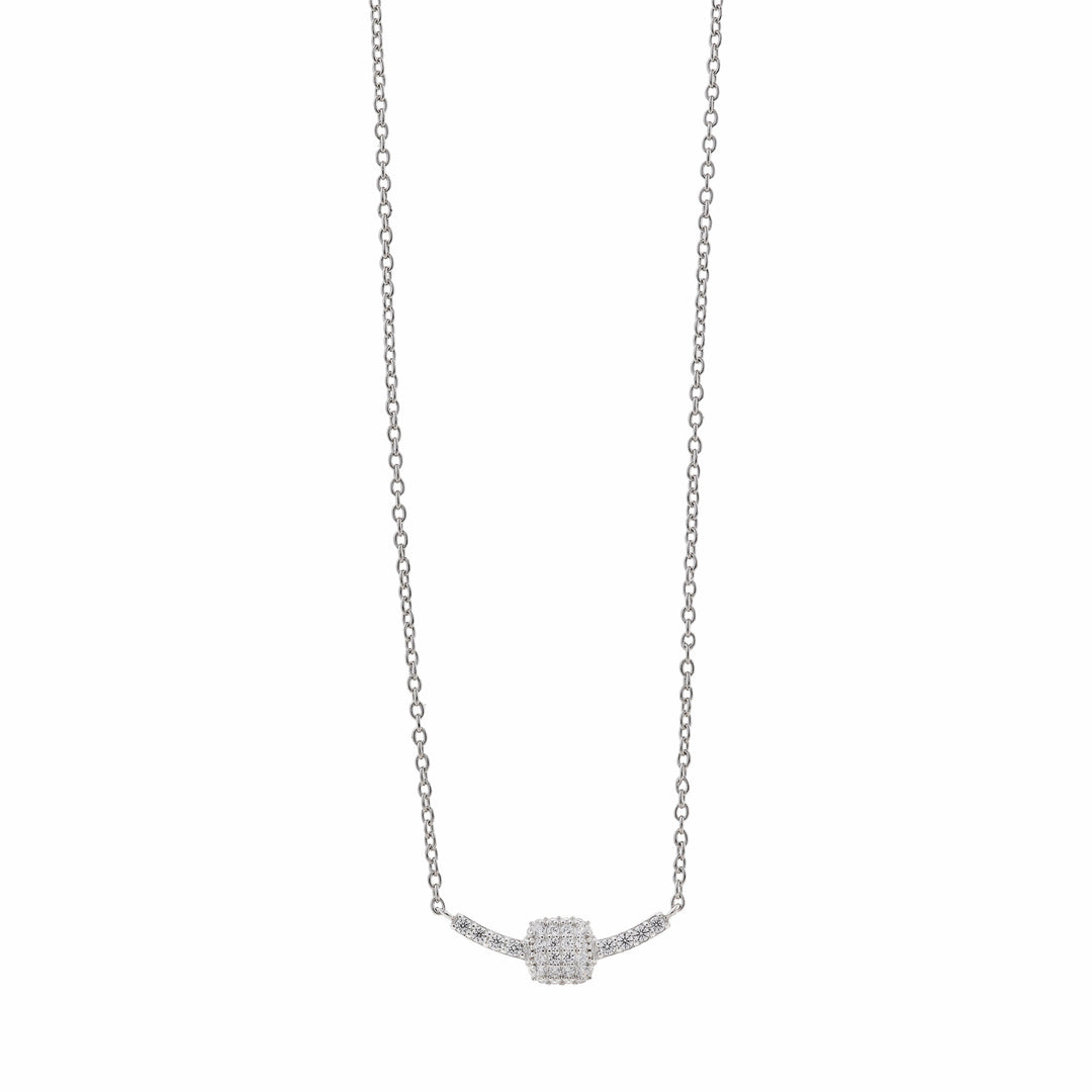 Дамско сребърно колие с циркони от Salvatore plata. 272C0052 