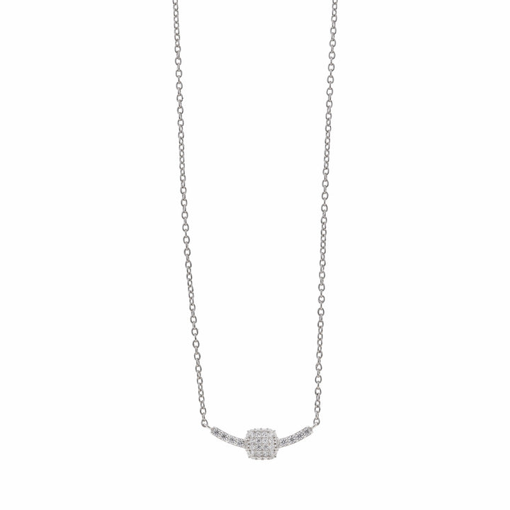 Дамско сребърно колие с циркони от Salvatore plata. 272C0052 