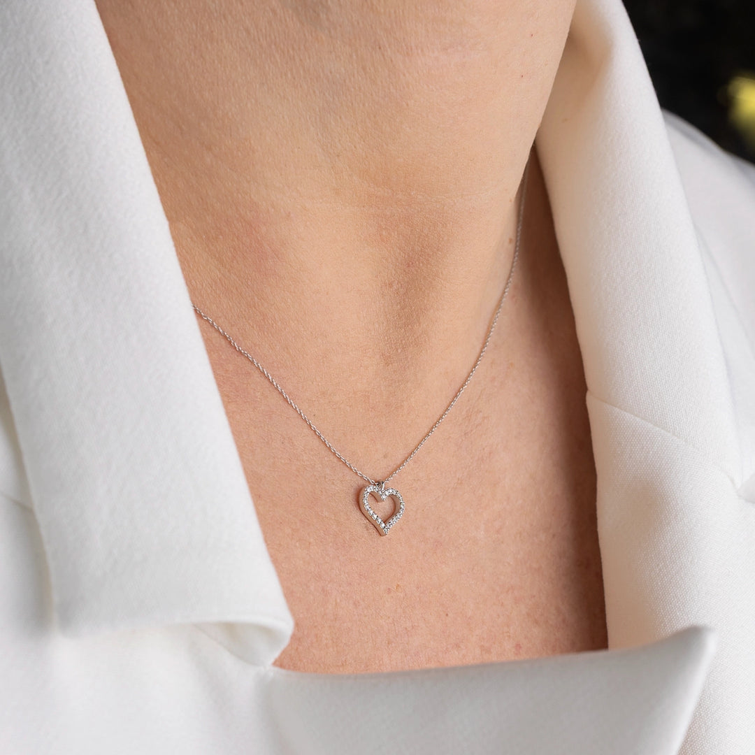 Дамско златно колие Senso Diamonds - бяло злато и диаманти 0.09ct