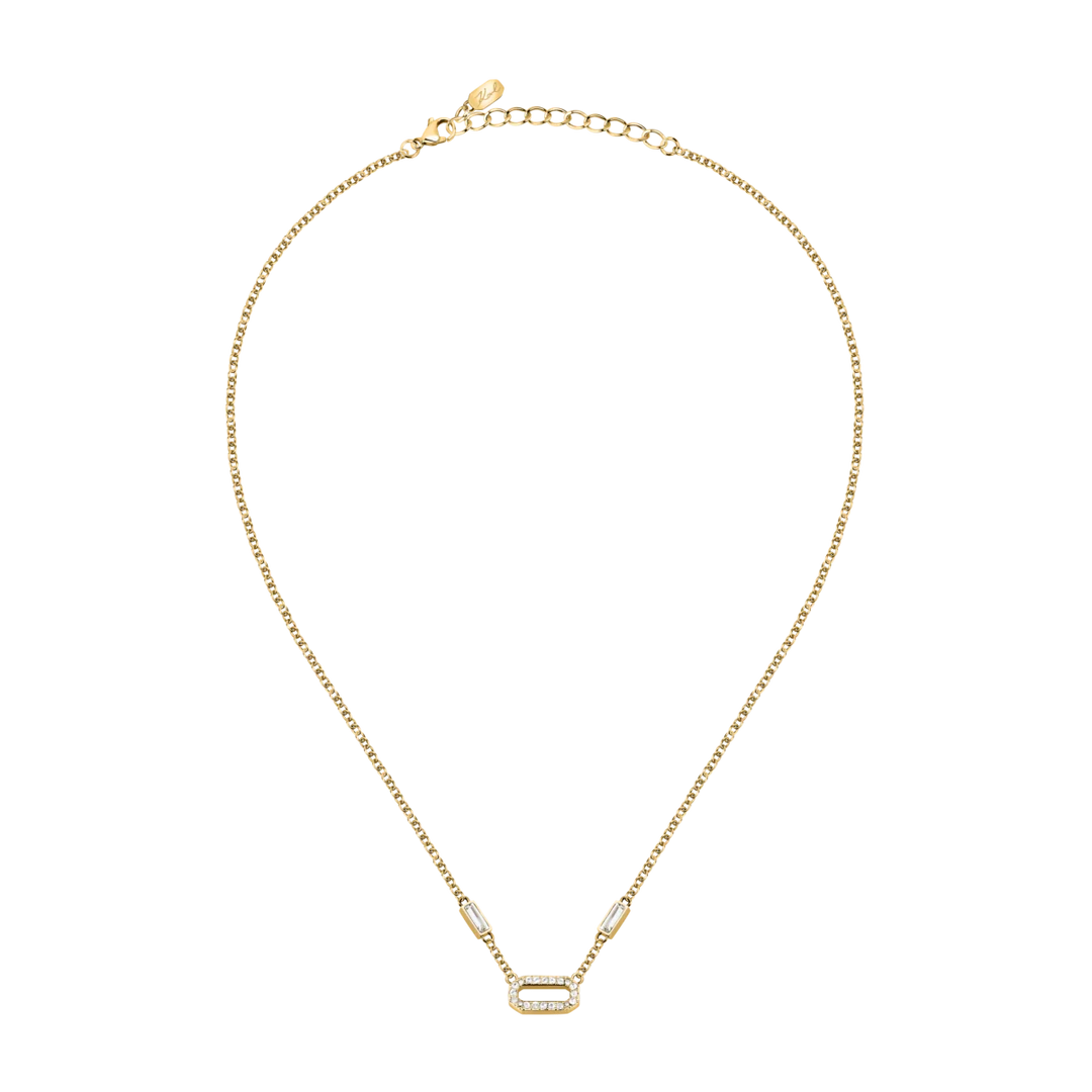 Фино златисто колие Karl Lagerfeld Crystals с дължина 40+5 см и правоъгълни кристали – KLAYC10