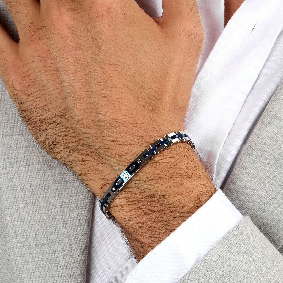 Мъжка стилна гривна от Maserati JM424AXU10. 