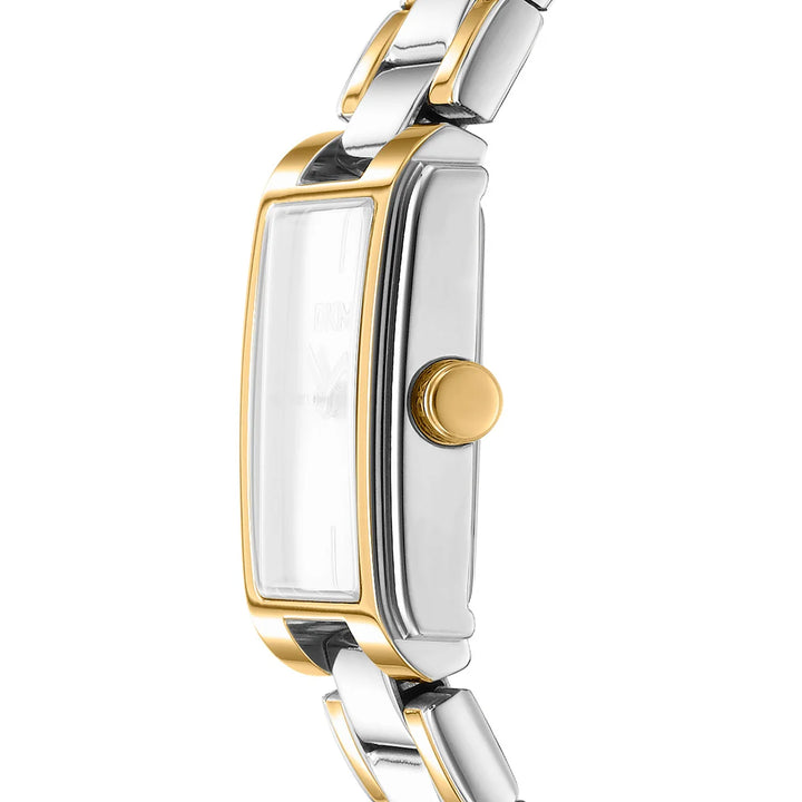 Профил на дамски часовник DKNY Everyday – IP сребристо/златисто покритие и минерално стъкло, DK1L121M0085