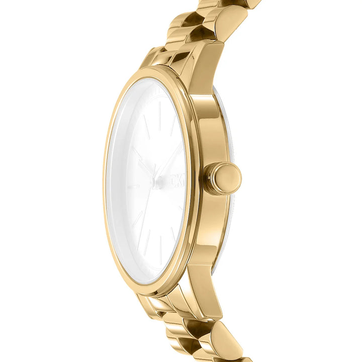 Профил на дамски часовник DKNY – златист корпус, минерално стъкло, модел DK1L085M0055