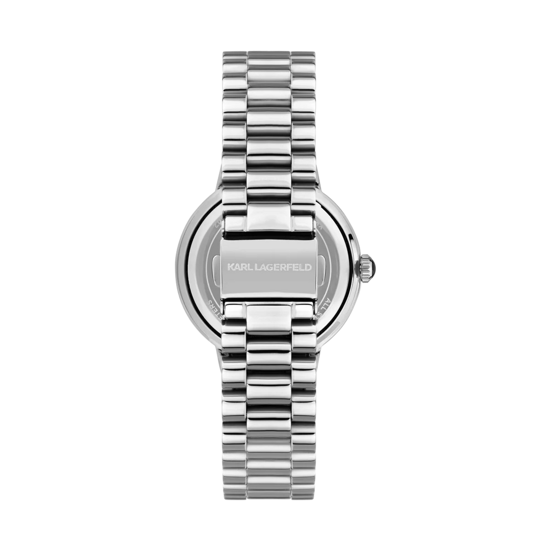 Стоманена верижка и разтваряща се закопчалка на дамски часовник Karl Lagerfeld Kaiser – модел R0553104505
