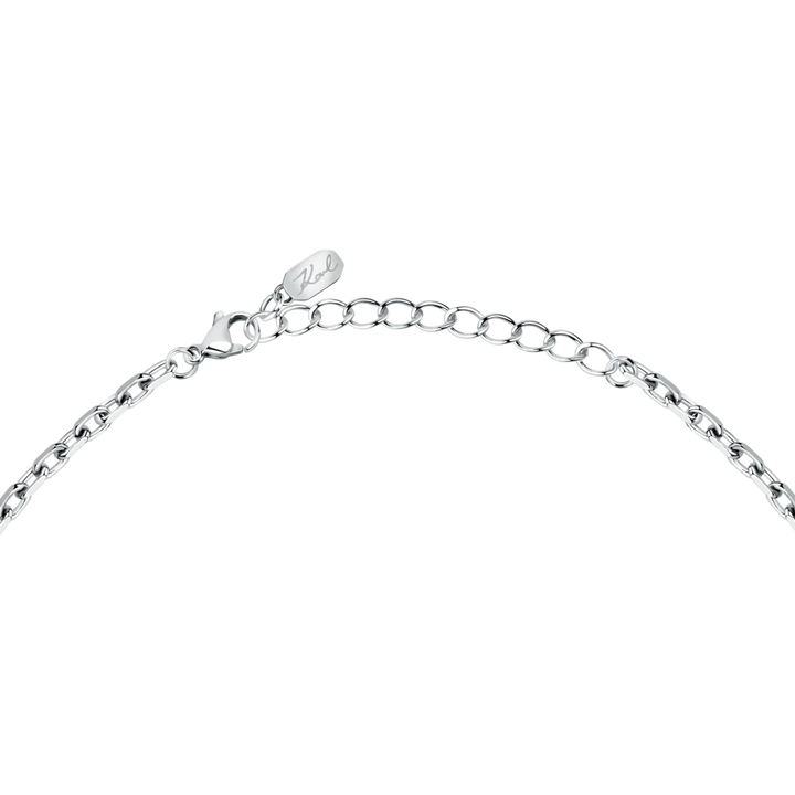 Закопчаване с карабинка и удължител на дамско колие Karl Lagerfeld Crystals от неръждаема стомана – модел KLAYC14