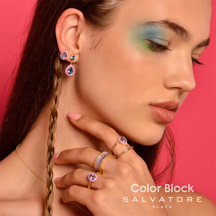 Salvatore Plata Color Block Earrings