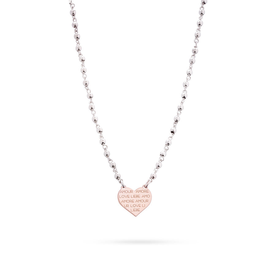 Senso Silver Hearts Necklace