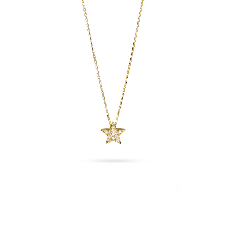 Necklace Senso Gold Star with Crystals