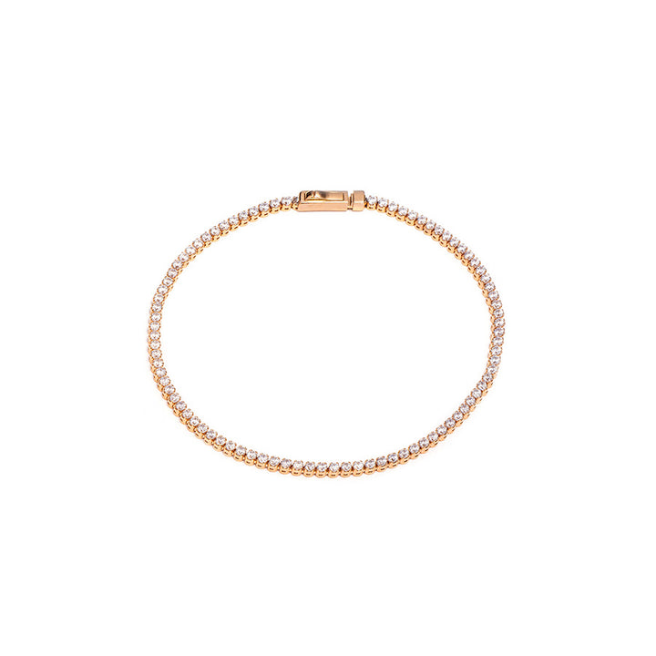 Дамска тенис гривна Senso Gold Rose Gold Tennis от розово злато 14k с циркони